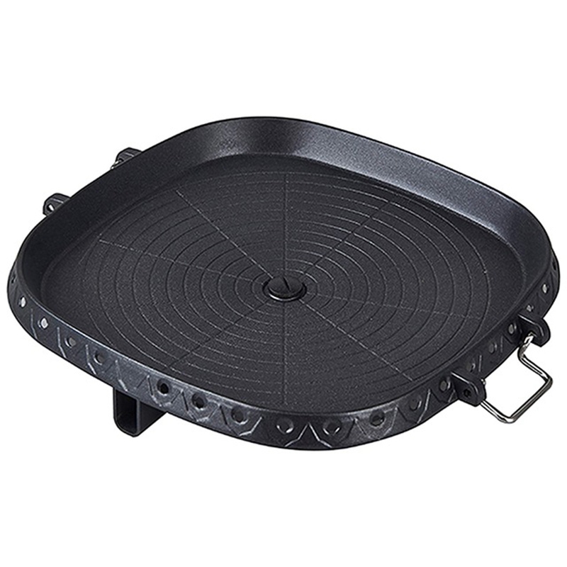 Korean Bbq Grill - สแควร์ Nonstick กระทะย่างเกาหลีบาร์บีคิวแบบพกพาจานร้อนหินเคลือบในครัวเรือนถาดอบกลางแจ้ง HY