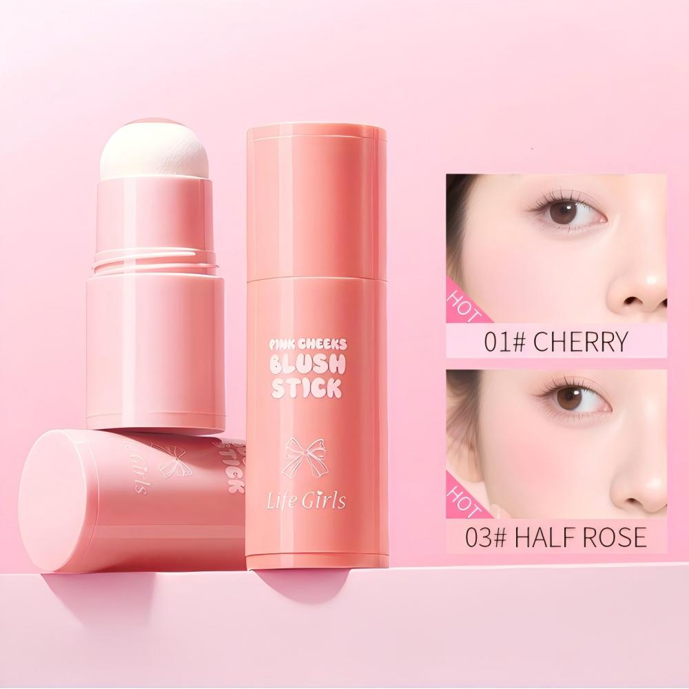 Korean Girls Lifestyle - Life Girls สีชมพูธรรมชาติ Blush Stick Facial
