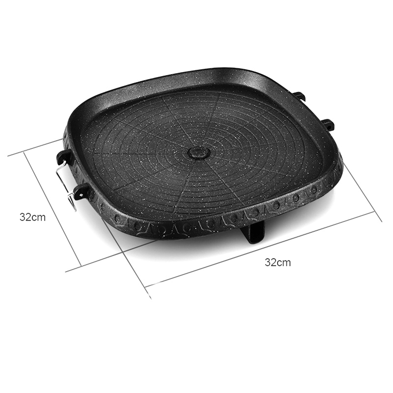สแควร์ Nonstick กระทะย่างเกาหล - Korean Bbq Grill บทวิจารณ์และราคา