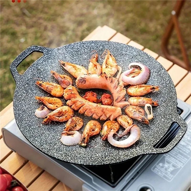 กระทะย่างทรงกลมแบบไม่ติดกระทะส - Korean Bbq Grill บทวิจารณ์และราคา